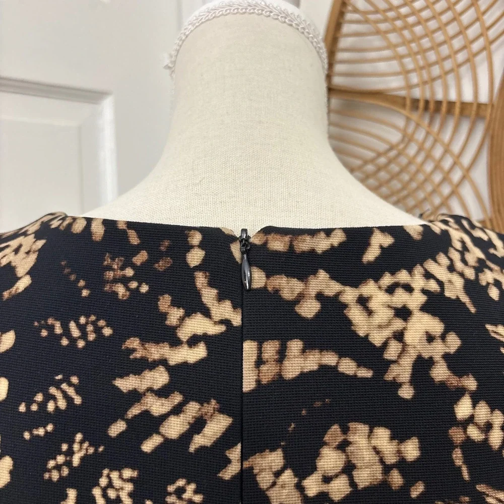 Coldwater Creek Sheath Dress 6 Artsy Chic Split V Neck Career Office Modest